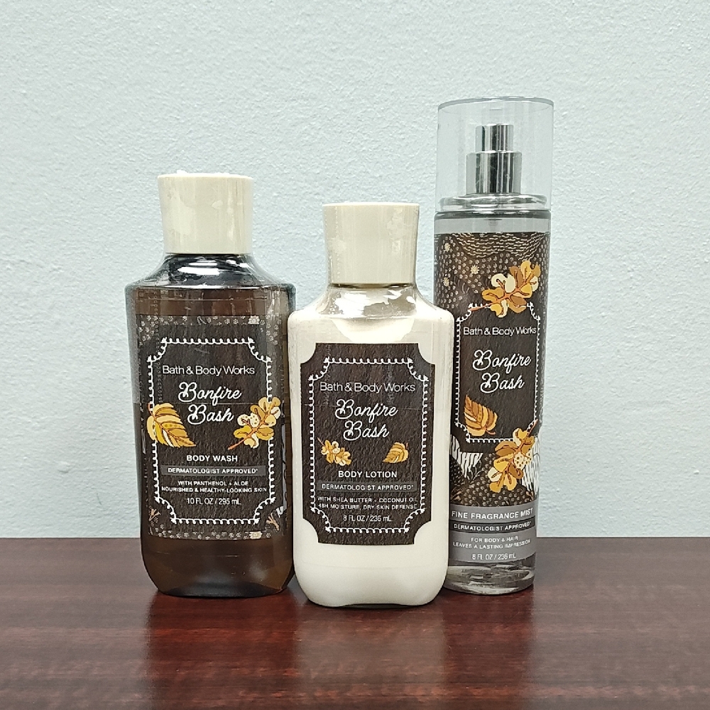 Bath & Body Works WHIPPED HONEY & VANILLA 3 Piece Body Care Bundle Set